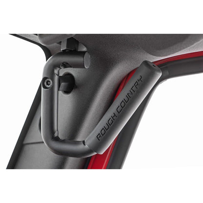 ROUGH COUNTRY Grab Handles | Steel | Front | Black | Jeep Wrangler JK/Wrangler Unlimited (07-18) | 6501