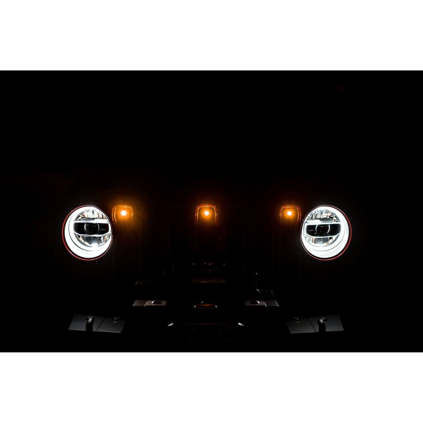 DV8 Off-Road 2018-2023 Jeep Wrangler JL Amber Grille Lights C3| GRJL-02