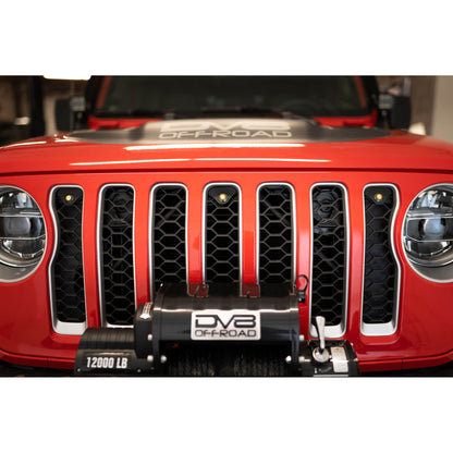 DV8 Off-Road 2018-2023 Jeep Wrangler JL Amber Grille Lights C3| GRJL-02