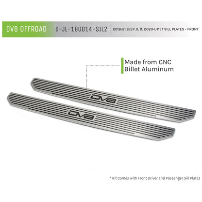 DV8 Off-Road 2018-2024 Jeep JL & 2020-2024 JT Sill Plates | Front C3| D-JL-180014-SIL2