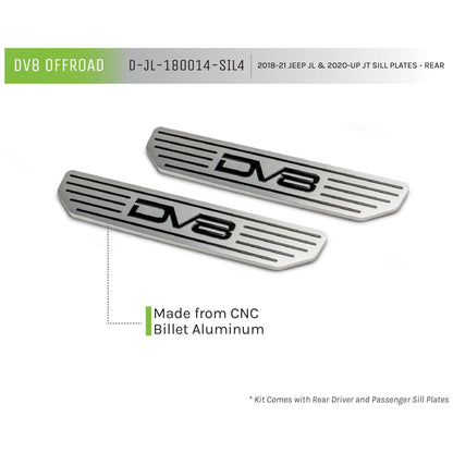 DV8 Off-Road 2018-2024 Jeep JL & 2020-2024 JT Sill Plates | Rear C3| D-JL-180014-SIL4