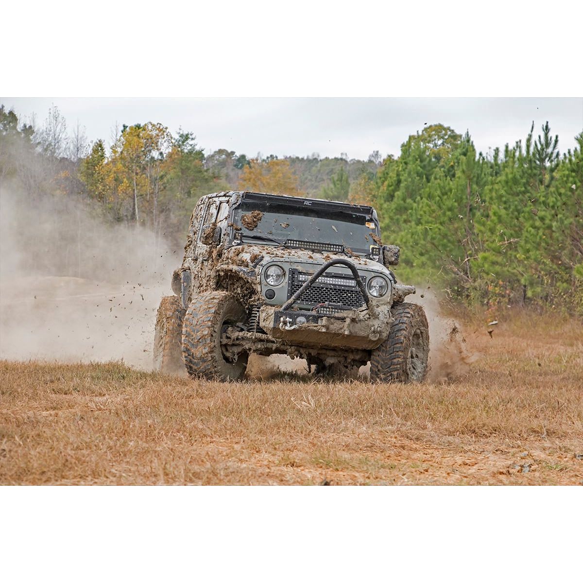 ROUGH COUNTRY 20 Inch Black Series LED Light Bar | Dual Row | Cool White DRL | 70920BD