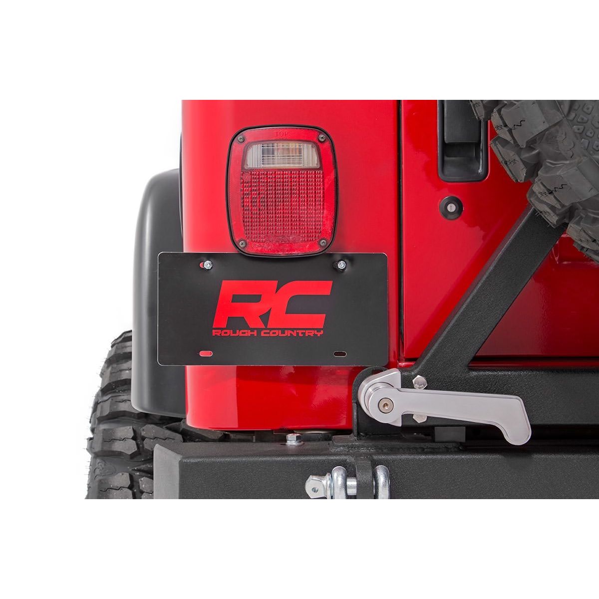 ROUGH COUNTRY License Plate Adapter | Jeep Wrangler TJ (97-06)/Wrangler Unlimited (04-06)  | 10510