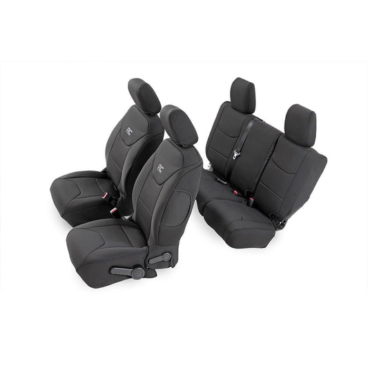 ROUGH COUNTRY Seat Covers | Front and Rear | 4-Door | Jeep Wrangler Unlimited 4WD (13-18) | 91004