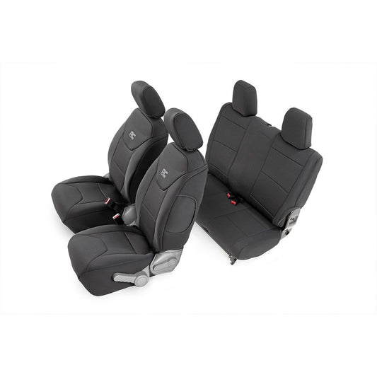 ROUGH COUNTRY Seat Covers | Front and Rear | Jeep Wrangler JK 4WD (2007-2010) | 91005