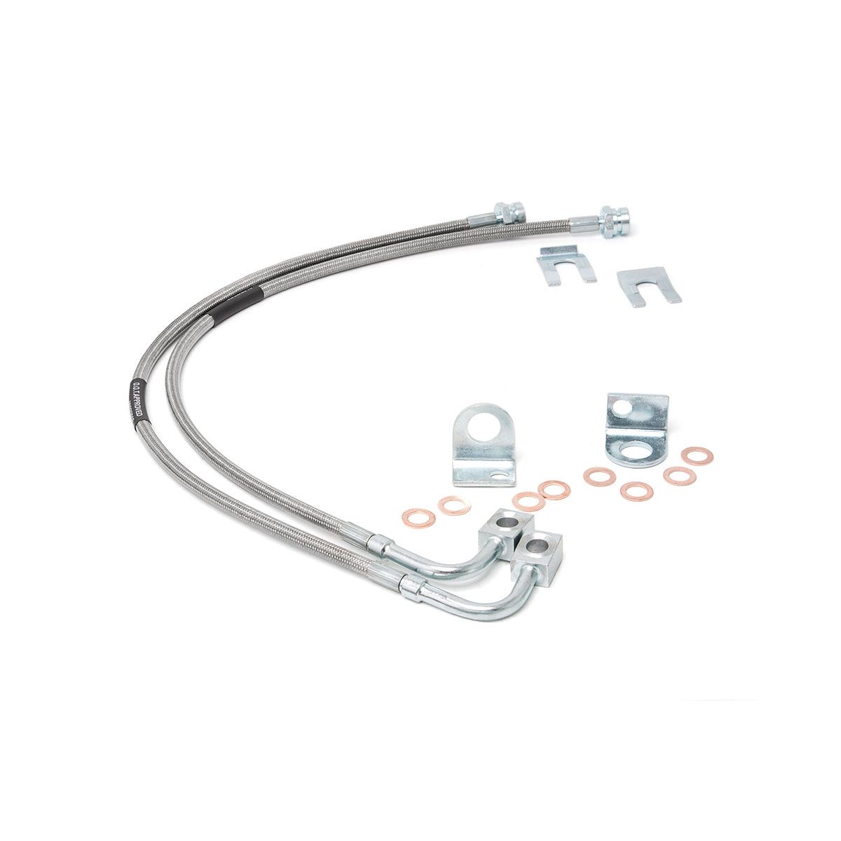 ROUGH COUNTRY Brake Lines | Stainless | Rear | 4-6 Inch Lift | Jeep Wrangler JK/Wrangler Unlimited (07-18) | 89708