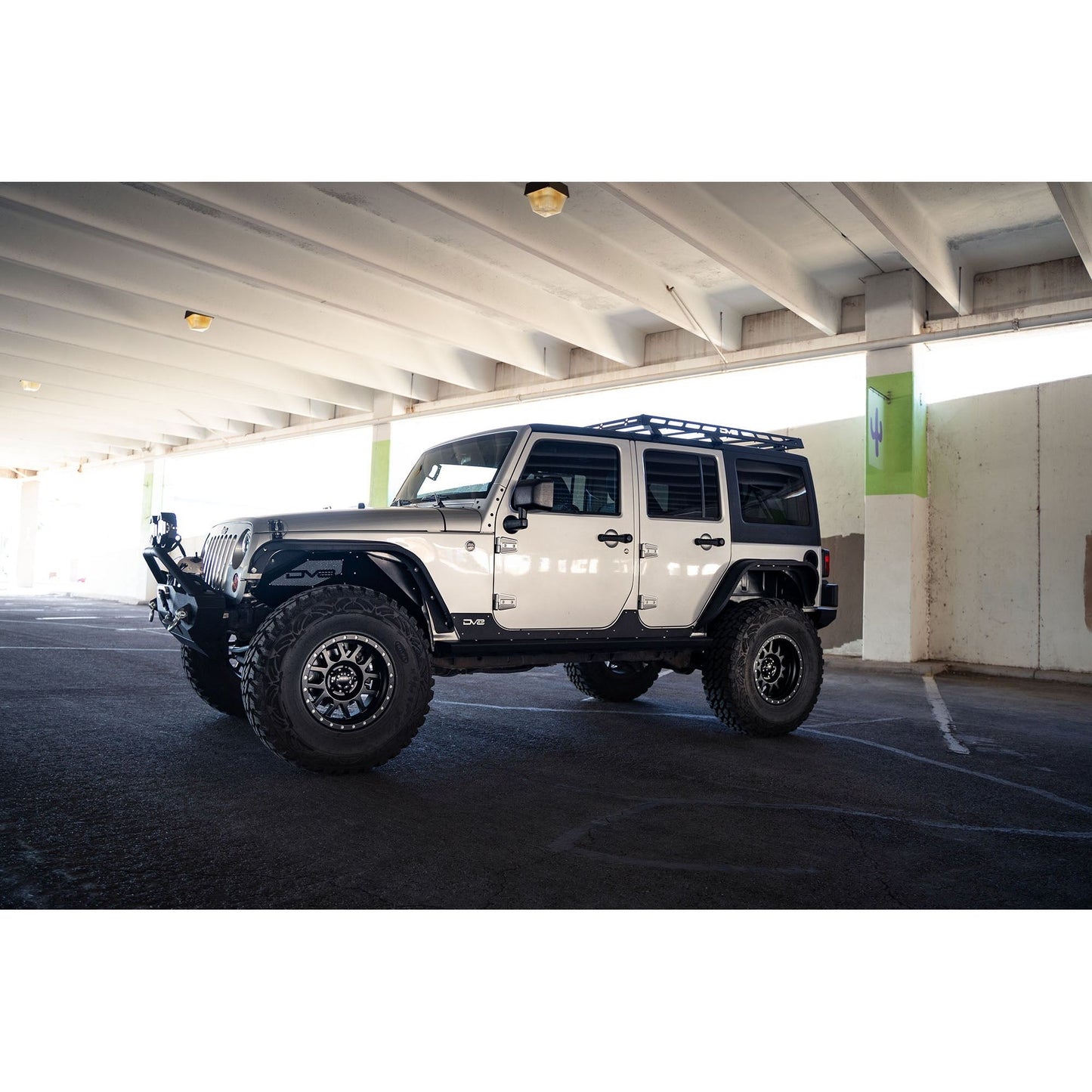 DV8 Off-Road 2007-2018 Jeep Wrangler JK Half-Length Roof Rack C3| RRJK-04