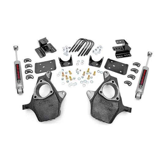 ROUGH COUNTRY Lowering Kit | Knuckle | 2"FR | 4"RR | Chevy/GMC 1500 (07-14) | 721.2