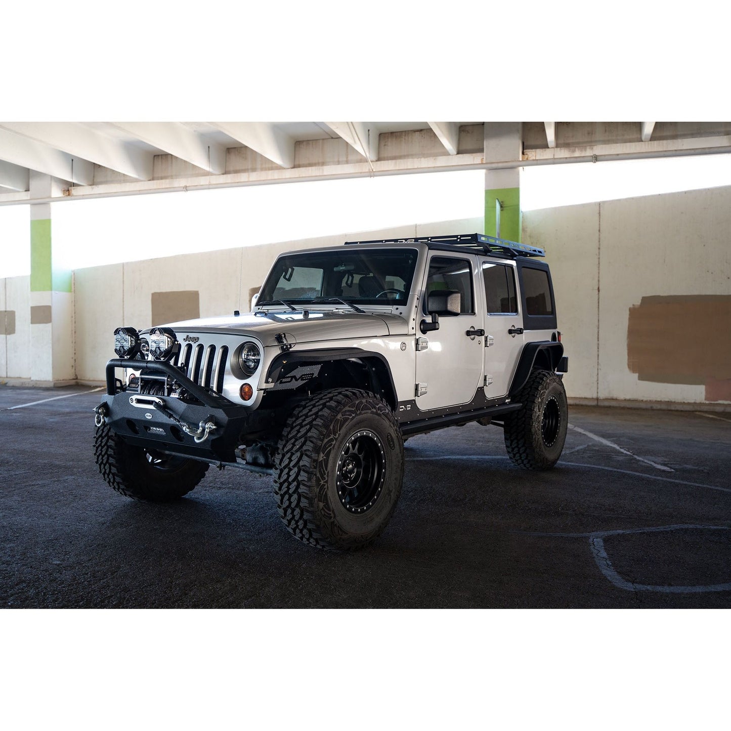 DV8 Off-Road 2007-2018 Jeep Wrangler JK Half-Length Roof Rack C3| RRJK-04