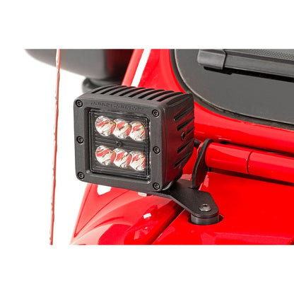 ROUGH COUNTRY LED Light Kit | Hinge Mount | 2" Black Pair | Amber DRL | Jeep Gladiator JT/Wrangler JL (18-25) | 70052DRLA