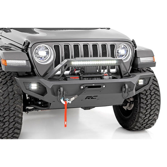 ROUGH COUNTRY Front Winch Bumper | Jeep Gladiator JT/Wrangler JK & JL/Wrangler Unlimited  | 10585