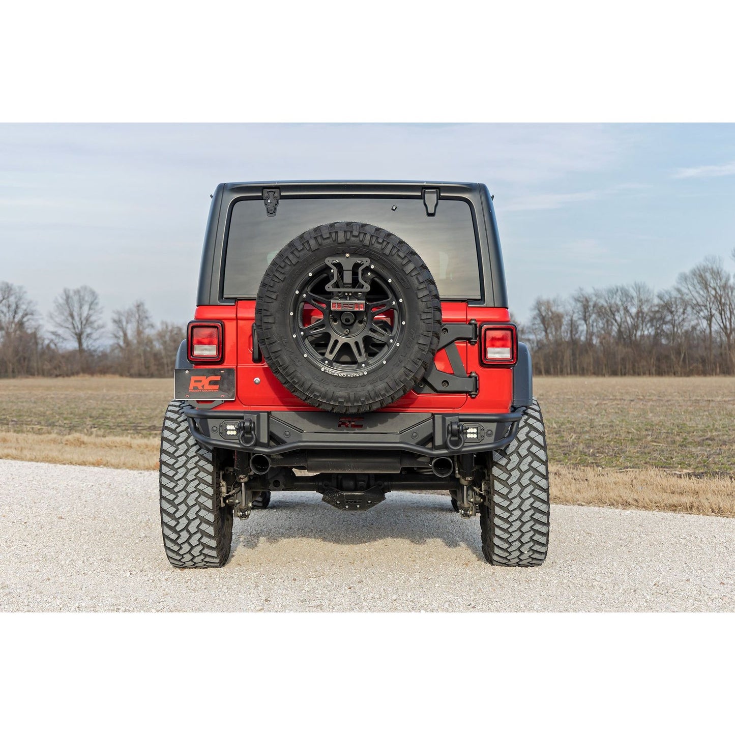 ROUGH COUNTRY Rear Bumper | Tubular | Jeep Wrangler JL (18-25)/Wrangler Unlimited (18-25)  | 10648