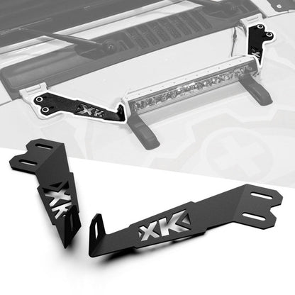 XKGLOW | Jeep JL JT Hood 20" Light Bar Bracket Kit | XK-BRC-JL-H