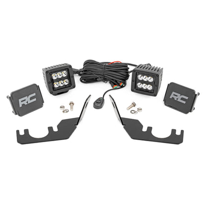 ROUGH COUNTRY LED Light | Rear Mount | 2" Black Pair | Spot | Kawasaki Teryx 4 1000/Teryx 800  | 94006