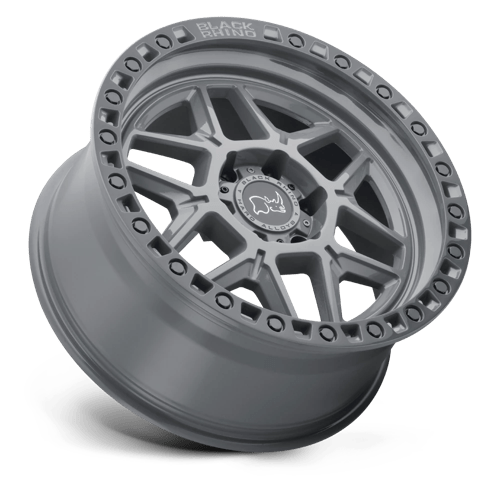 Black Rhino Hard Alloys KELSO BATTLESHIP GRAY W/ BLACK RING