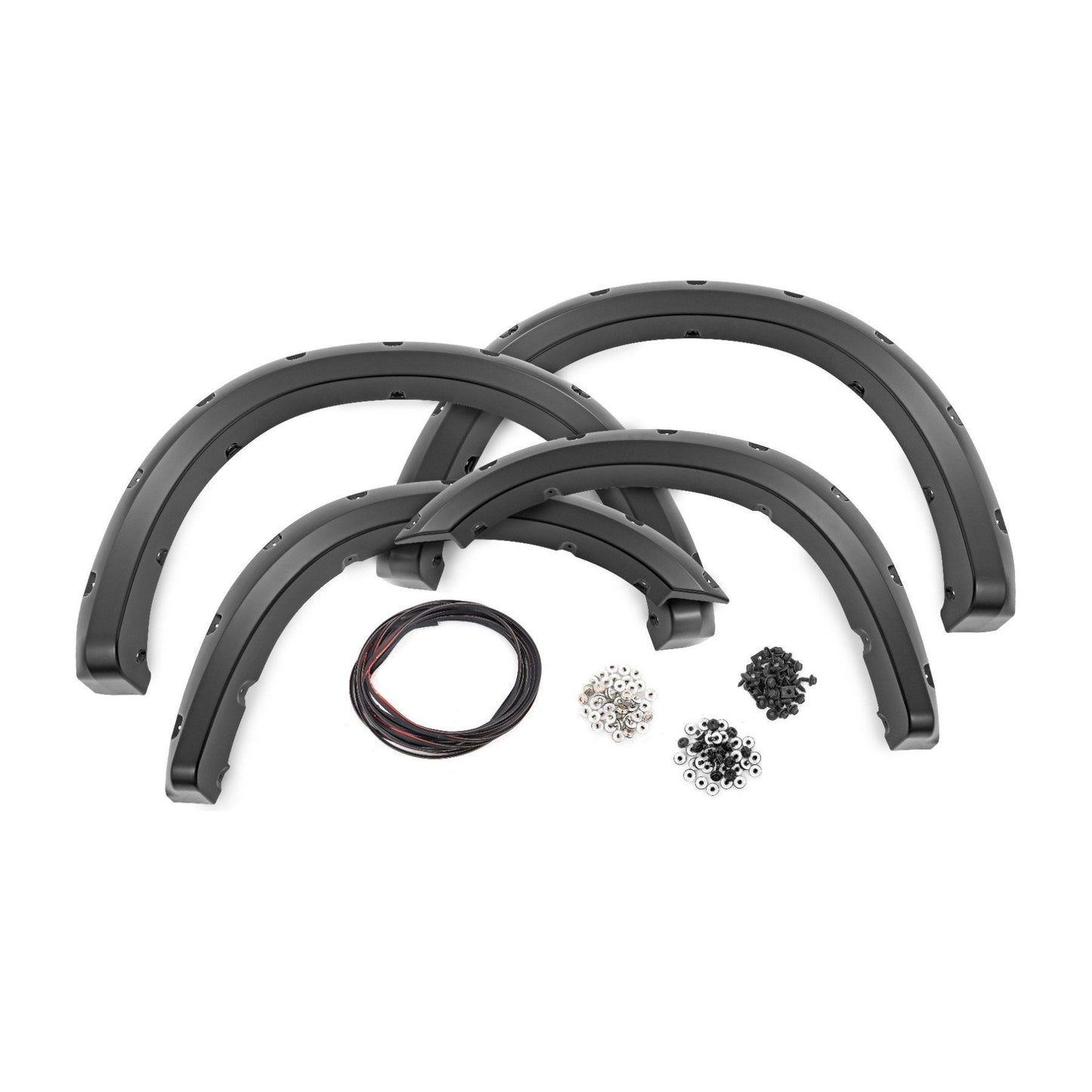 Rough Country Flat Black Pocket Fender Flares I F-D10917A