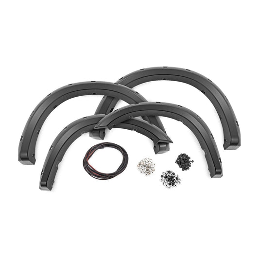 Rough Country Flat Black Pocket Fender Flares I F-D10917A