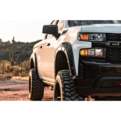 ROUGH COUNTRY Fender Flares | Defender | G1K Deep Ocean Blue | Chevy Silverado 1500 2WD/4WD (19-26) | A-C12211-G1K