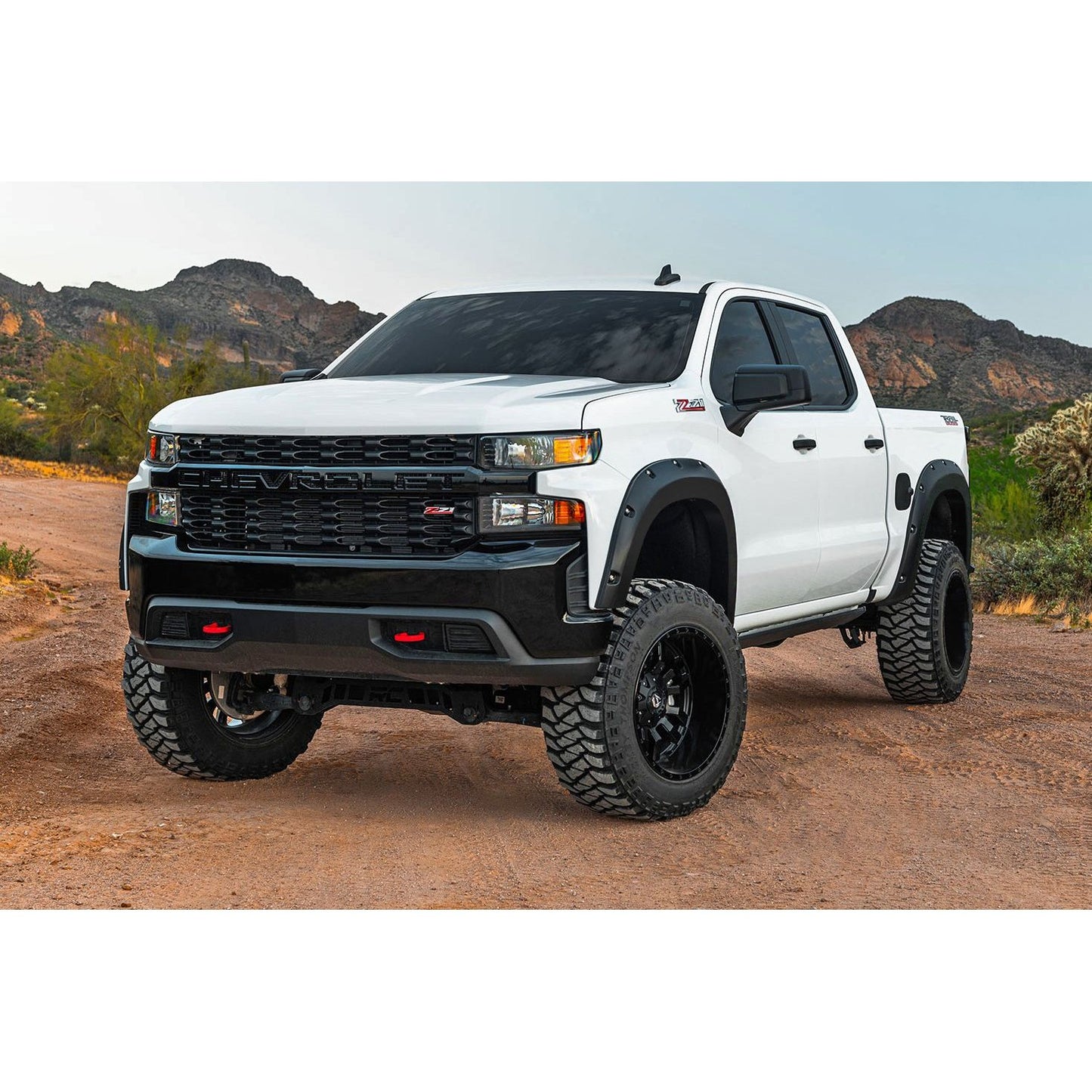 ROUGH COUNTRY Pocket Fender Flares | GBA Black | Chevy Silverado 1500 2WD/4WD (2022-2026) | F-C12211-GBA