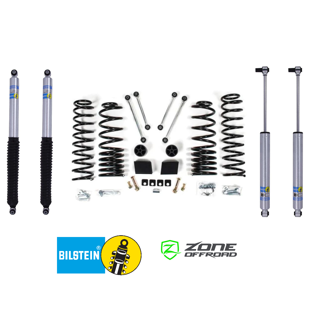 Zone OffRoad Lift Kit 3" w-BILSTEIN 5100 SHOCKS (20-C Jeep Gladiator JT) J34N + BILSTEIN