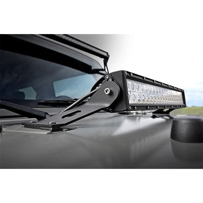ROUGH COUNTRY LED Light Mount | Hood | 20" | Jeep Wrangler JK/Wrangler Unlimited  (07-18) | 70533