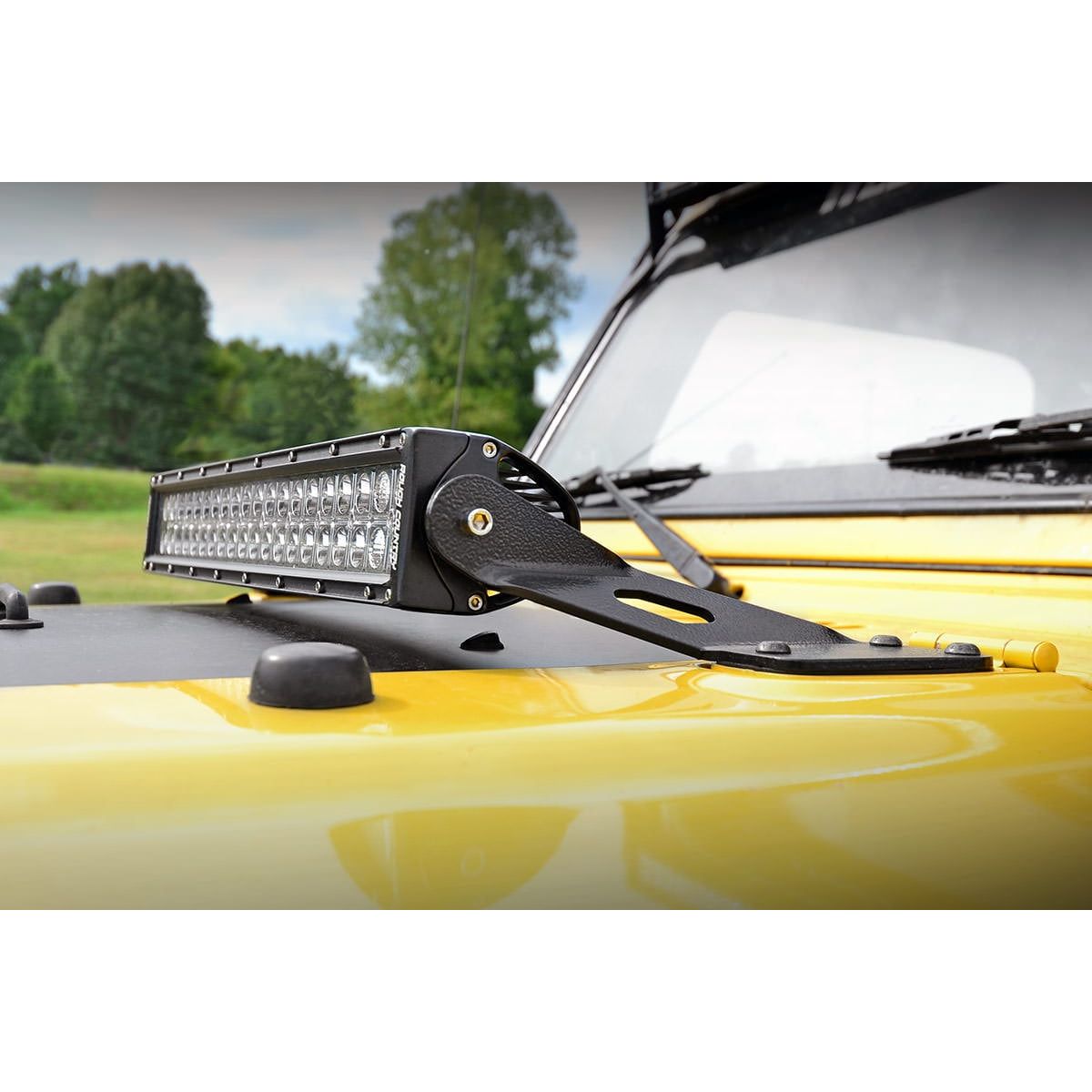 ROUGH COUNTRY LED Light Mount | Hood | 20" | Jeep Wrangler TJ (97-06)/Wrangler Unlimited (04-06)  | 70210