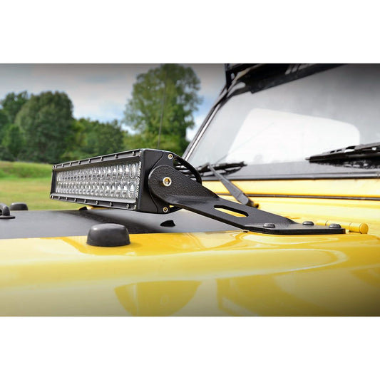 ROUGH COUNTRY LED Light Mount | Hood | 20" | Jeep Wrangler TJ (97-06)/Wrangler Unlimited (04-06)  | 70210