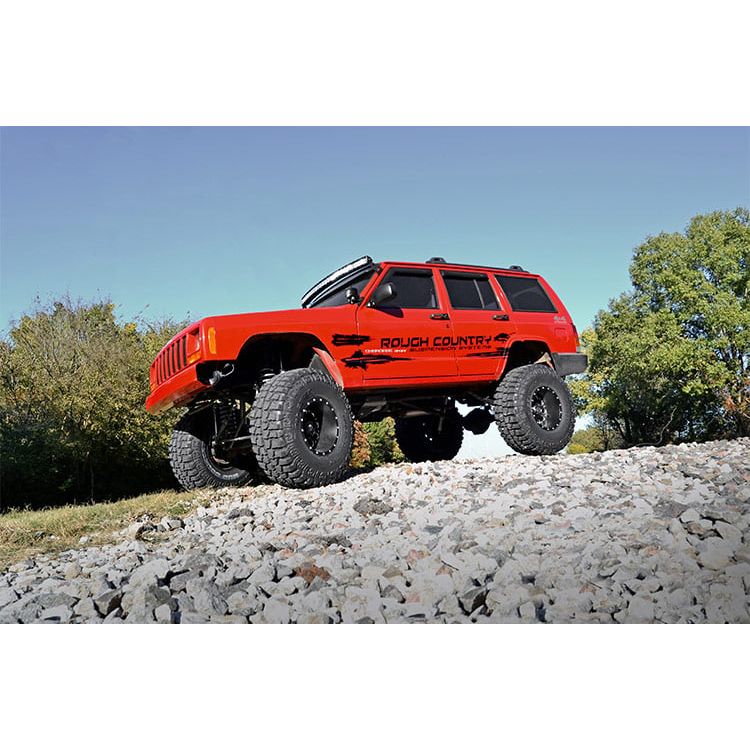 ROUGH COUNTRY LED Light Kit | Windshield Mount | 50" BLK Dual Row | White DRL | Jeep Cherokee XJ (84-01) | 70074