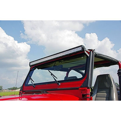 ROUGH COUNTRY LED Light Mount | Upper Windshield | 50" Straight | Jeep Wrangler YJ (87-95) | 70508