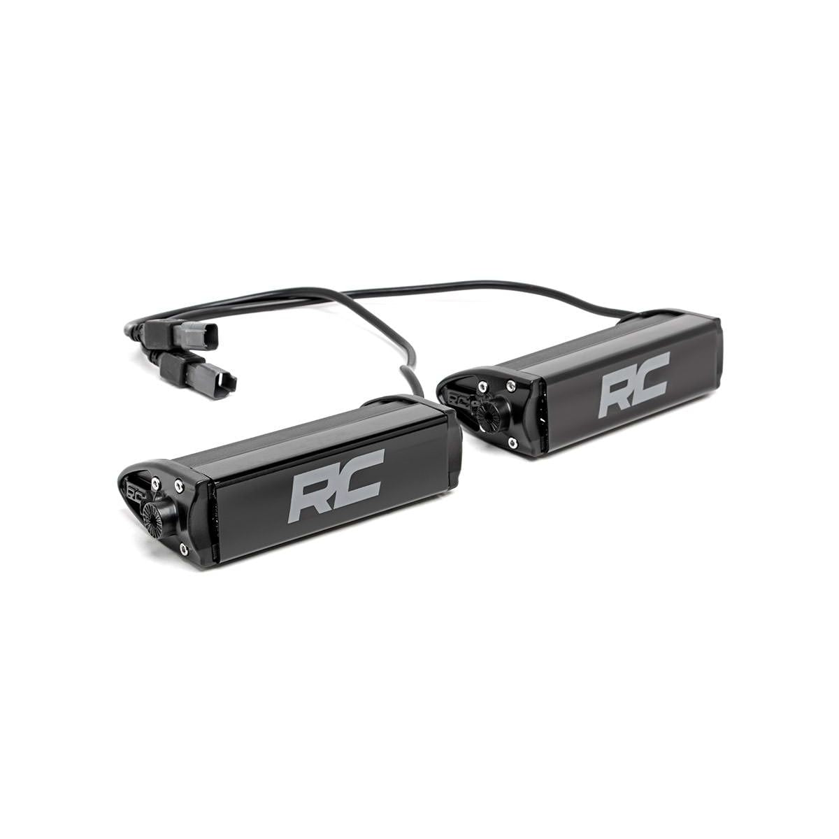 ROUGH COUNTRY 6 Inch Black Series LED Light Bar | Single Row | Pair | 70706BL