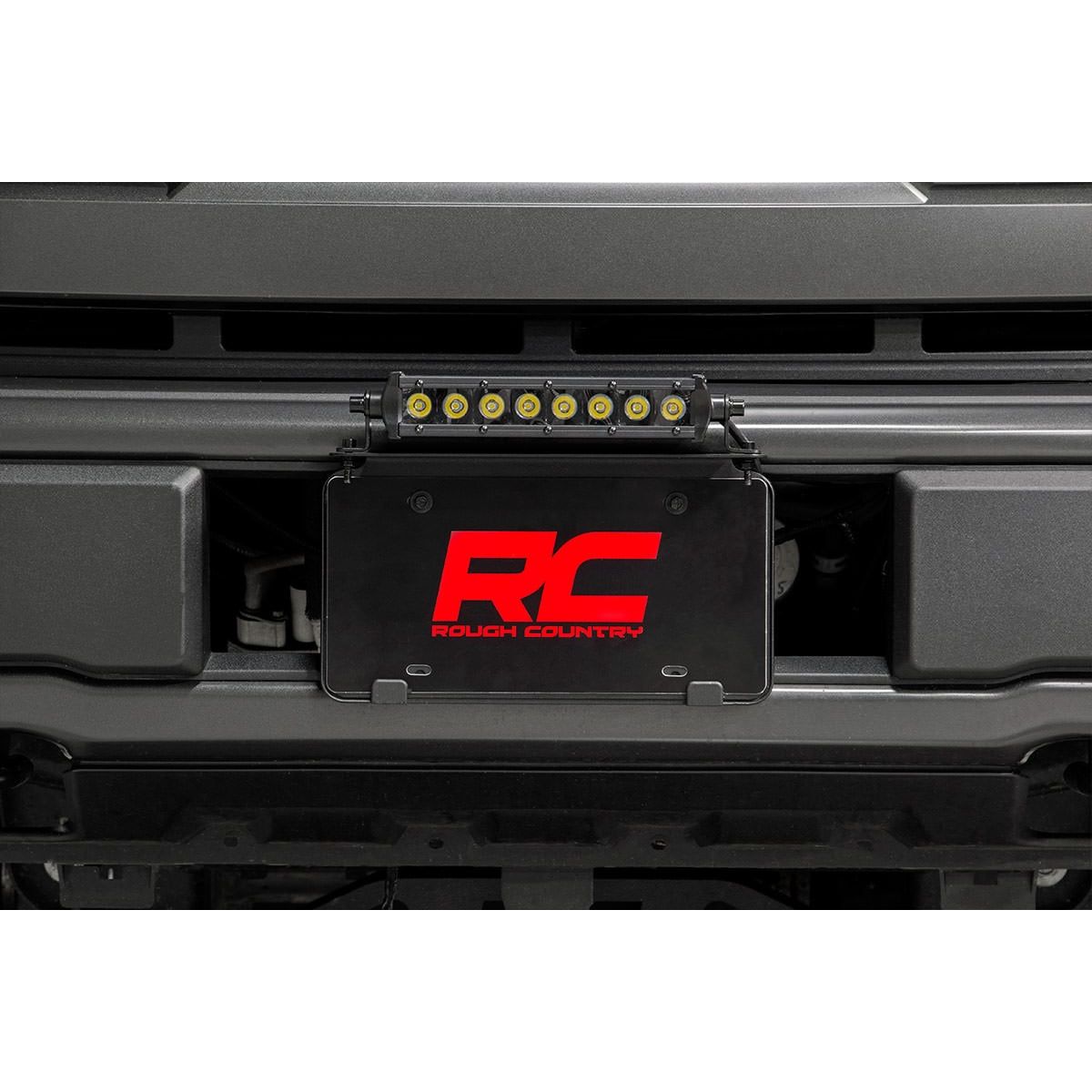 ROUGH COUNTRY 8 Inch Black Series LED Light Bar | Single Row | Cool White DRL | 70718BLDRL