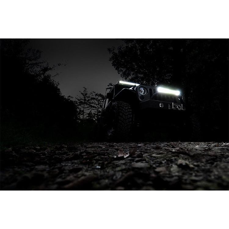 ROUGH COUNTRY 20 Inch Chrome Series LED Light Bar | Dual Row | Cool White DRL | 70920D