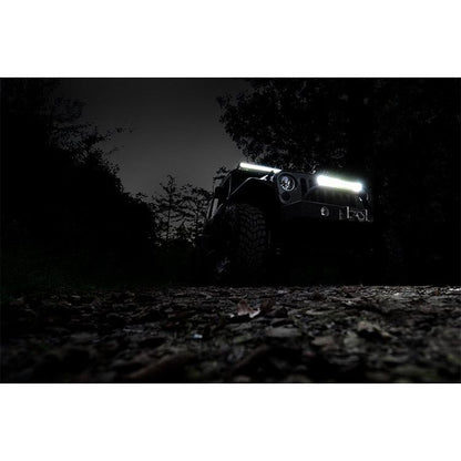 ROUGH COUNTRY 20 Inch Chrome Series LED Light Bar | Dual Row | Cool White DRL | 70920D