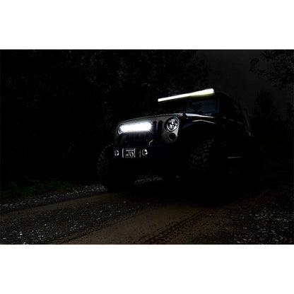 ROUGH COUNTRY 20 Inch Chrome Series LED Light Bar | Dual Row | Cool White DRL | 70920D