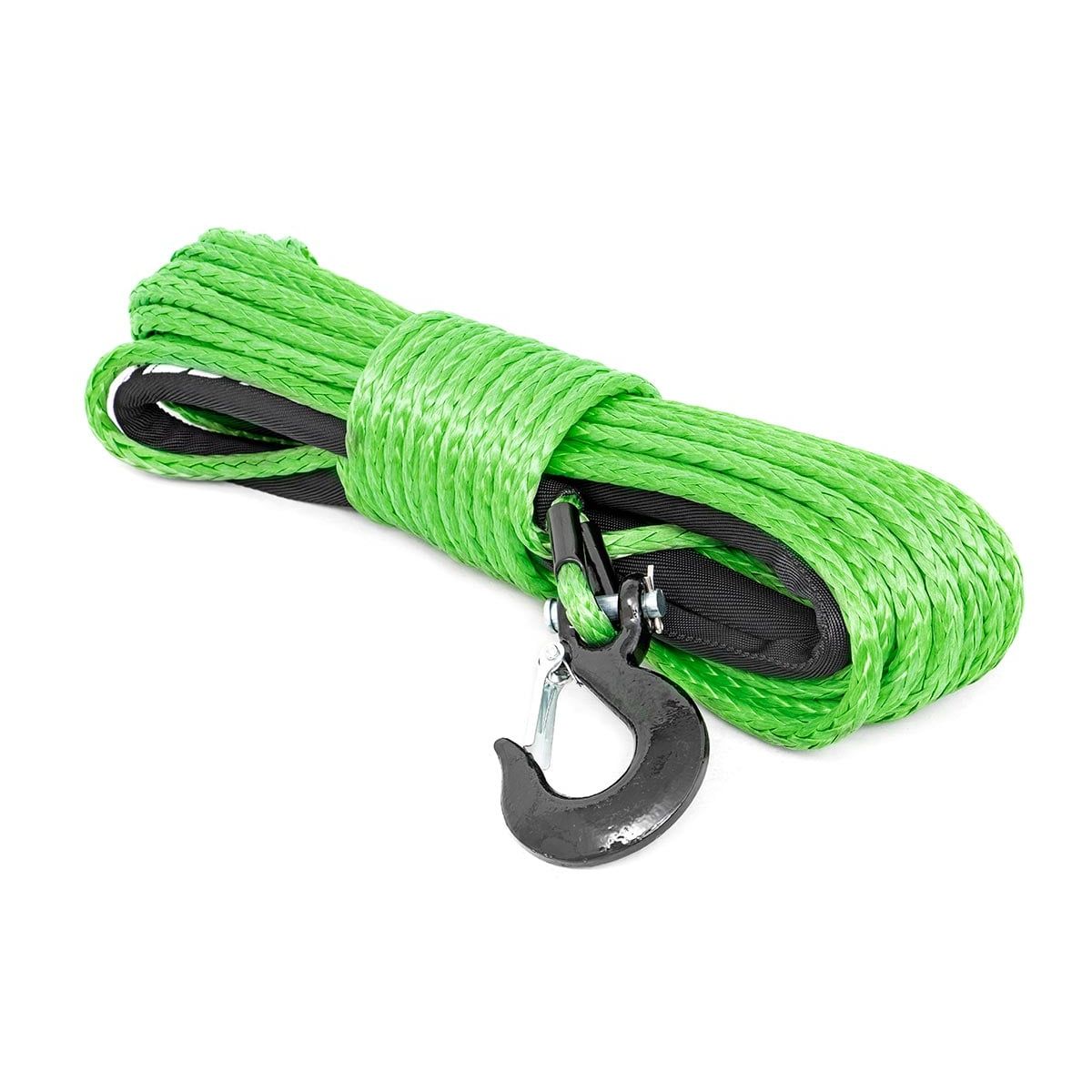 ROUGH COUNTRY Synthetic Rope | 3/8 Inch | 85 Ft | Lime Green | RS113