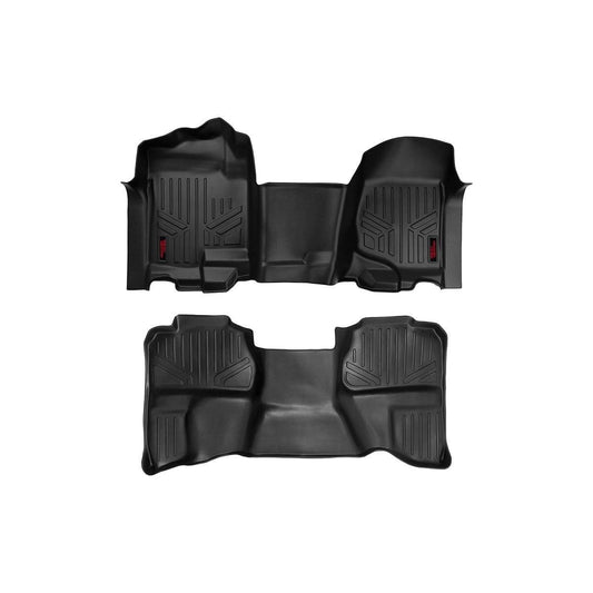 ROUGH COUNTRY Floor Mats | FR & RR | OV Hump | Ext Cb | Chevy/GMC 1500/2500HD (07-14) | M-21072