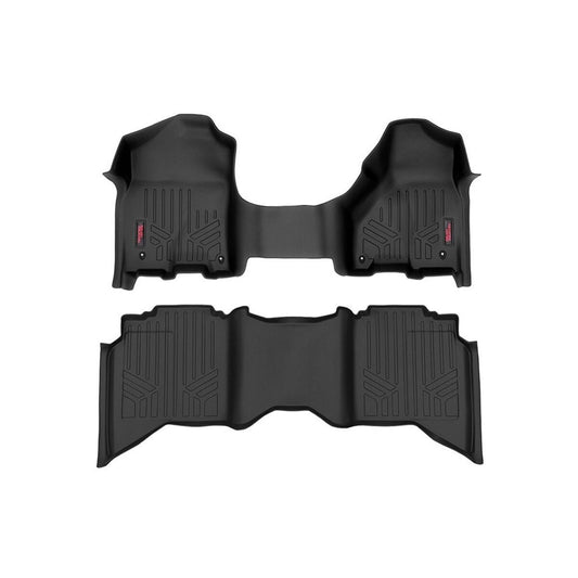 ROUGH COUNTRY Floor Mats | FR & RR | Crew/Mega Cab | Ram 1500 2WD/4WD (2012-2018 & Classic) | M-31313