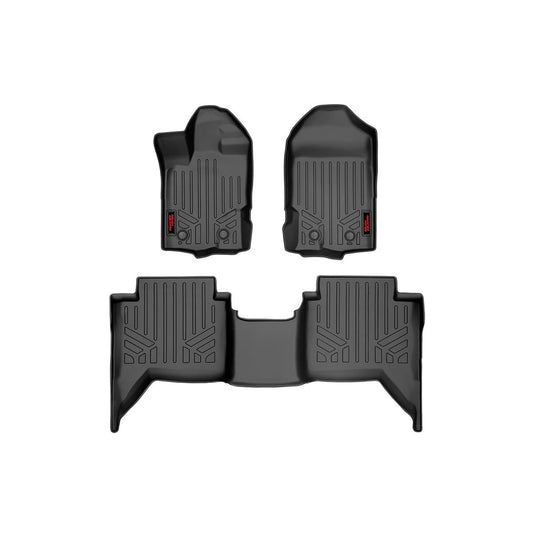 ROUGH COUNTRY Floor Mats | FR & RR | Ford Ranger 2WD/4WD (2019-2023) | M-51002