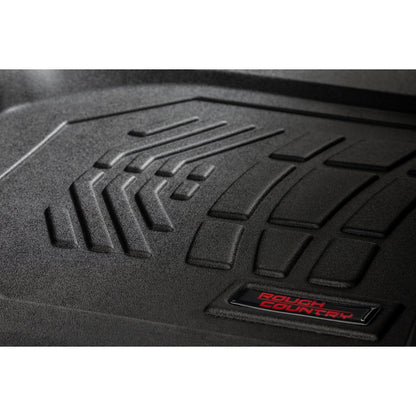 ROUGH COUNTRY Sure-Fit Floor Mats | FR & RR | FR Bucket | Crew | Chevy/GMC 1500/2500HD/3500HD (19-26 & Classic) | SM21612