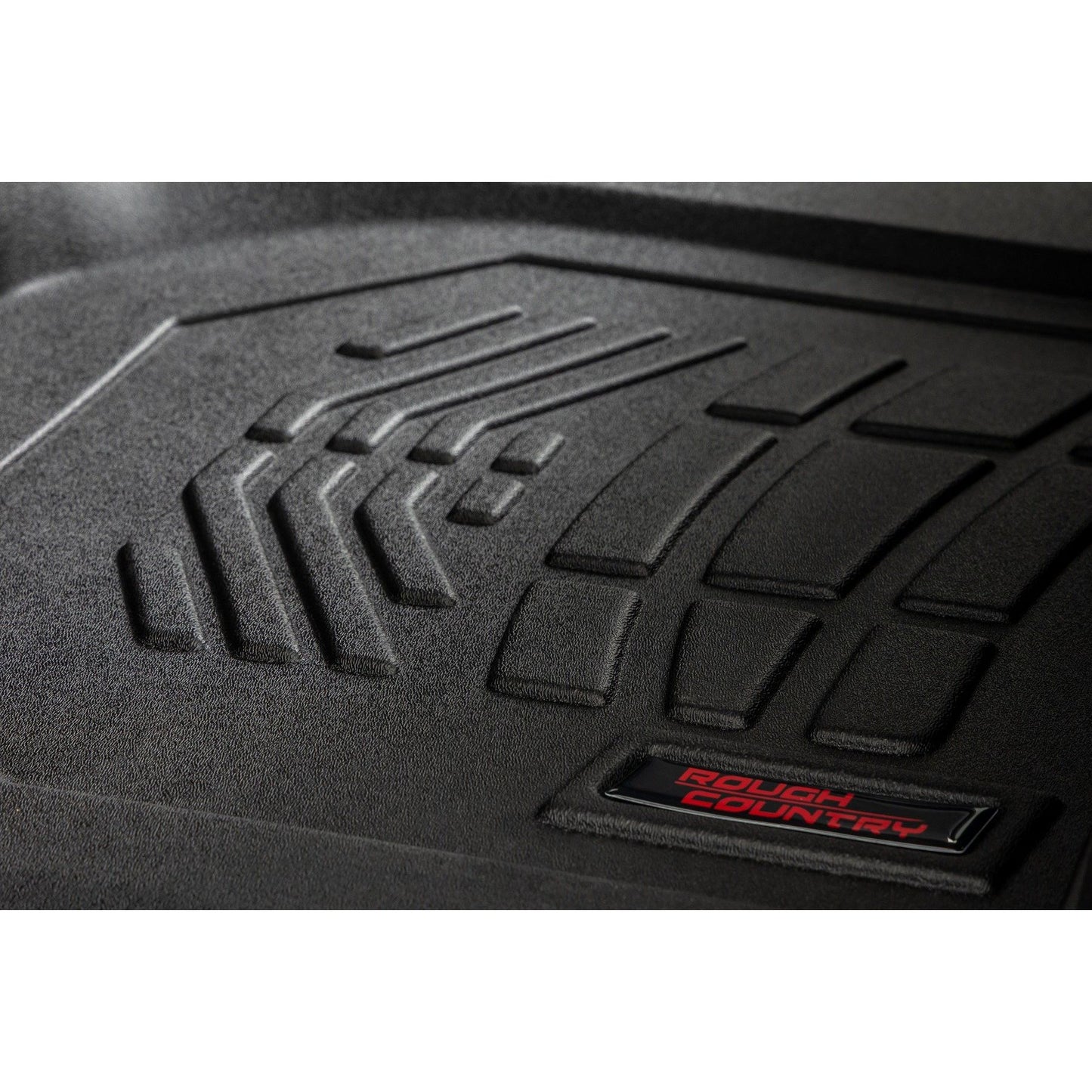 ROUGH COUNTRY Sure-Fit Floor Mats | Front Over Hump | Crew | Chevy/GMC 1500/2500HD/3500HD (19-26 & Classic) | SM2165