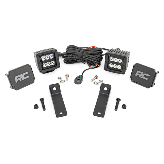 ROUGH COUNTRY LED Light Kit | Rear Mount | 2" Black Pair | Spot | Can-Am Maverick Sport 1000R  | 97081