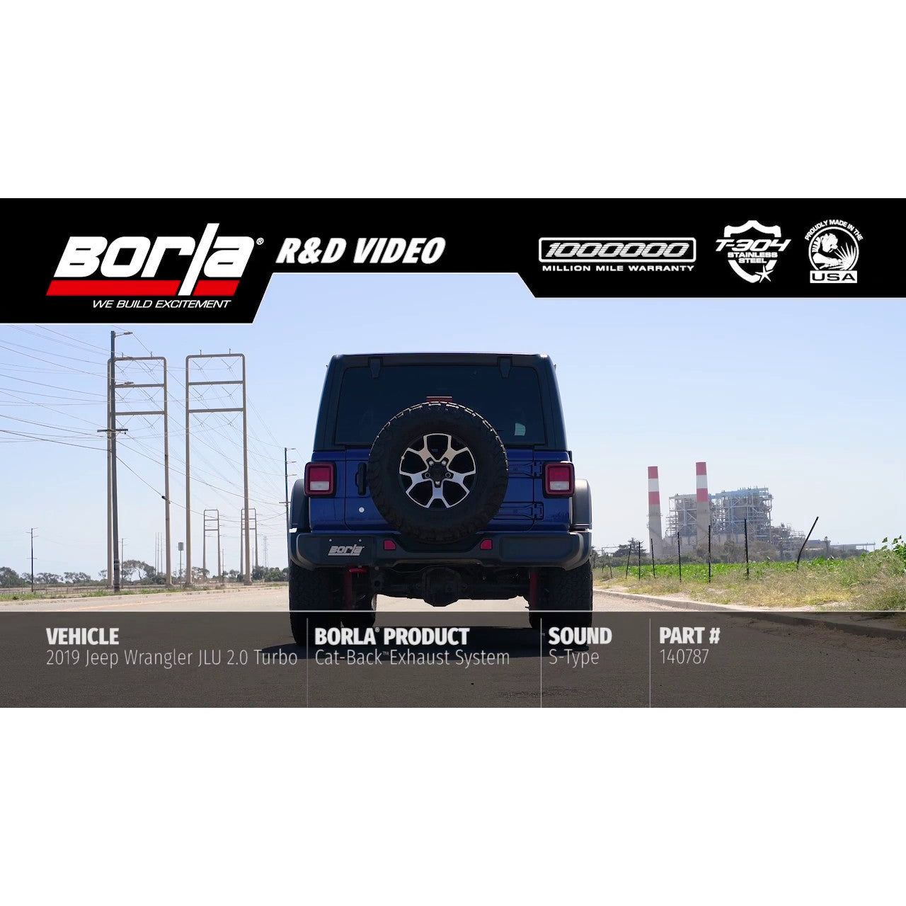 BORLA 2018-2024 Jeep Wrangler Cat-Back Exhaust System S-Type Part # 140787