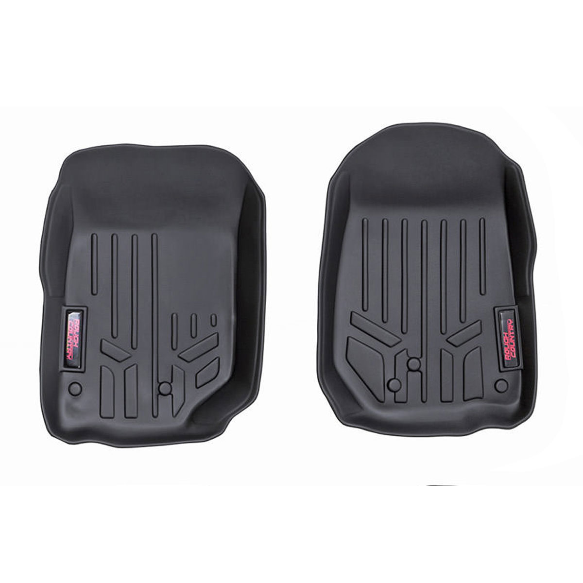 ROUGH COUNTRY Floor Mats | Front | | Jeep Wrangler JK/Wrangler Unlimited 4WD (2014-2018) | M-6142