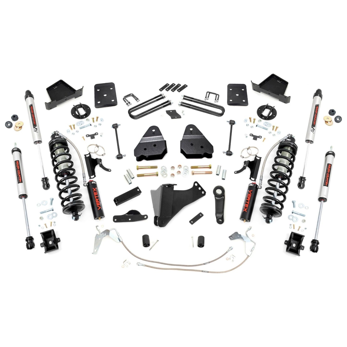 Rough Country V2 Monotube Shocks 4.5 Inch Coilover Conversion Lift Kit I 47858