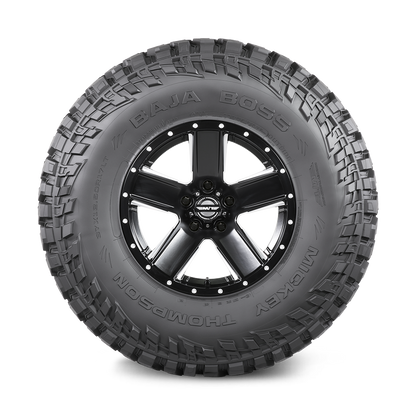 Mickey Thompson Tires BAJA BOSS XS tire on a black wheel designed for extreme off-road performance.