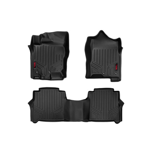 ROUGH COUNTRY Floor Mats | FR & RR | Crew Cab | Nissan Titan (17-24)/Titan XD (16-24)  | M-81712
