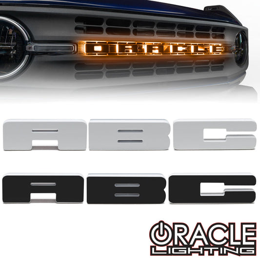 ORACLE Lighting Universal Illuminated LED Letter Badges - Amber LED (BRONCO COMBO 6X Letters)