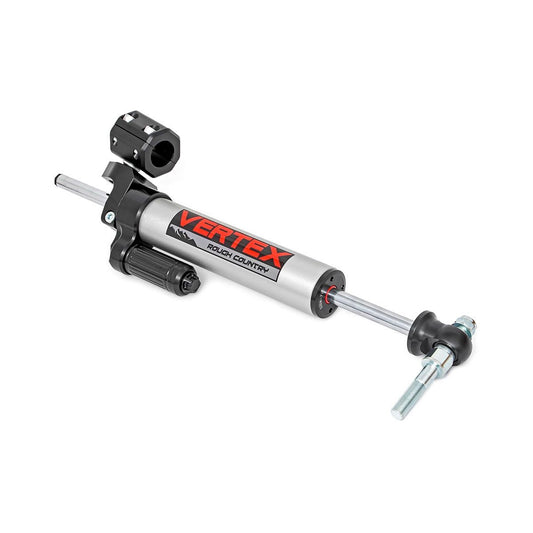 ROUGH COUNTRY Vertex Steering Stabilizer | Pass-Through | Jeep Wrangler JK/Wrangler Unlimited (07-18) | 680900