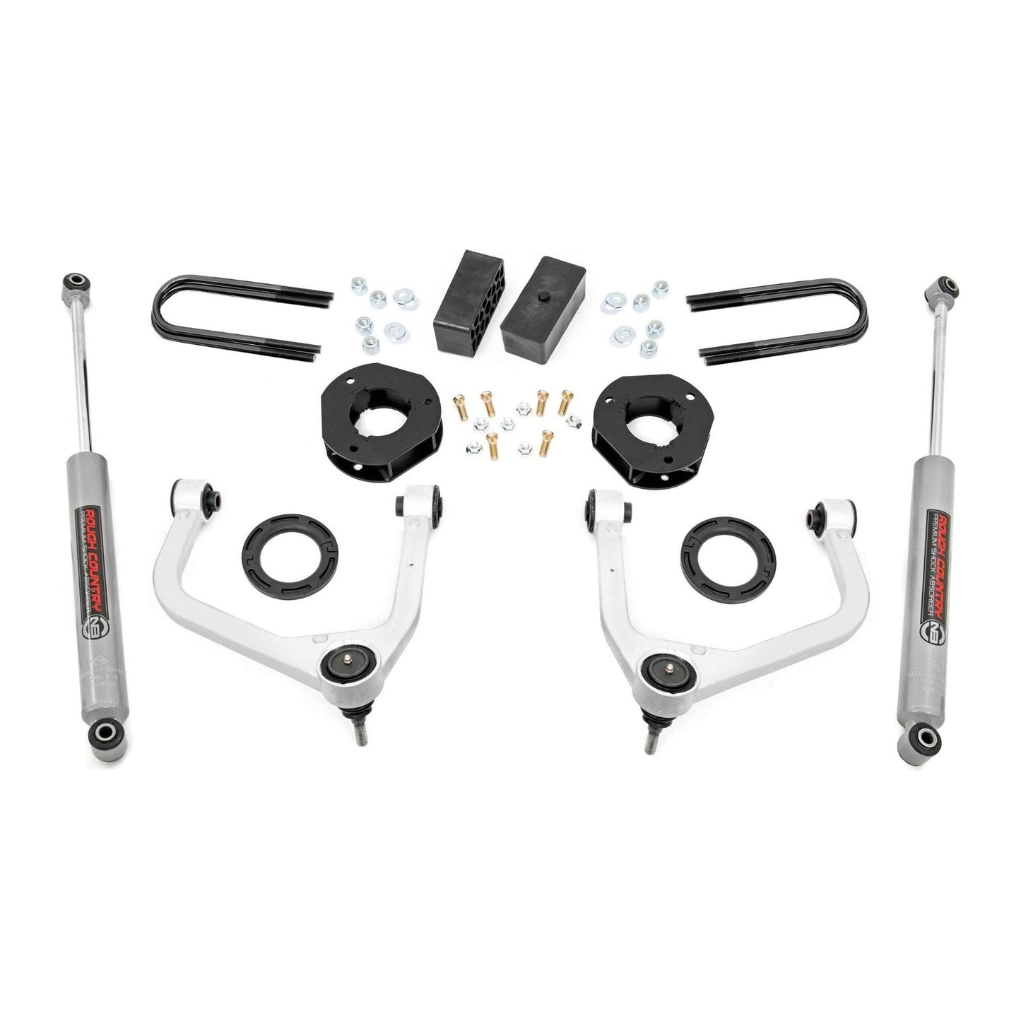 Rough Country Strut Spacers w/N3 Rear Shocks 3.5 Inch Lift Kit I 28830