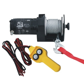 BULLDOG WINCH 2000LB UTILITY WINCH, 50FT WIRE ROPE, HAND HELD CONTROLLER 15008